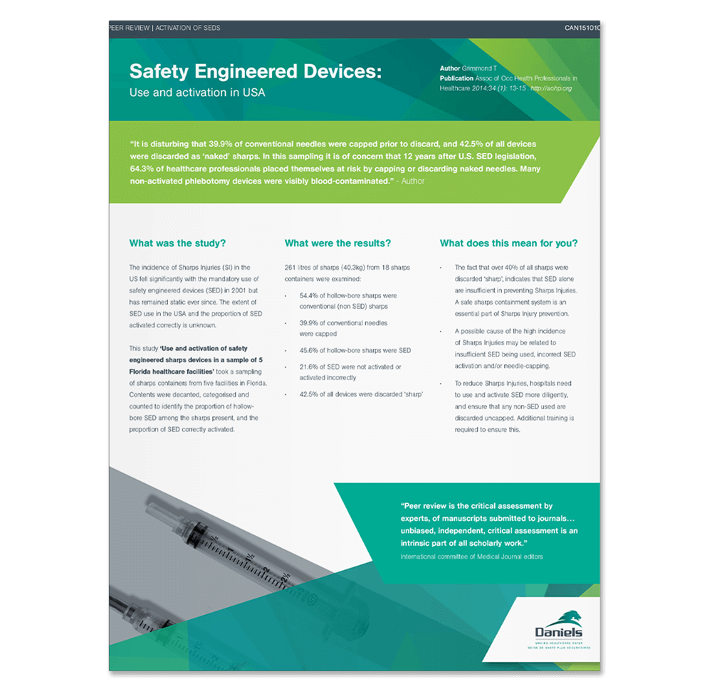 PR Study Safety Engineered Devices (USA) Daniels Health