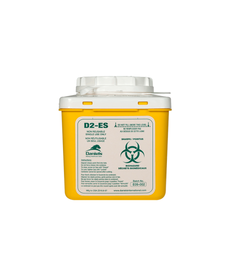 D2 Ecoship 2 Litre Single-Use Sharps Container